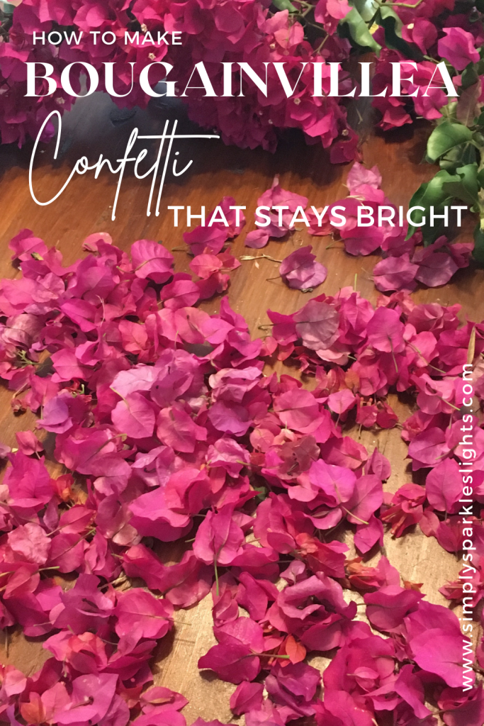 How to make natural Bougainvillea flower petal confetti – Simply Sparkles